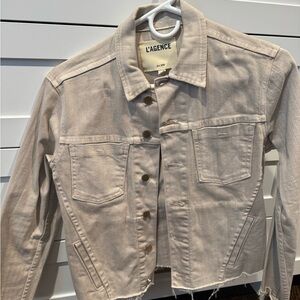 L'AGENCE Beige Jean Jacket